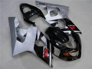 2004-2005 Black Silver Suzuki GSXR 600/750 Motorcycle Fairings