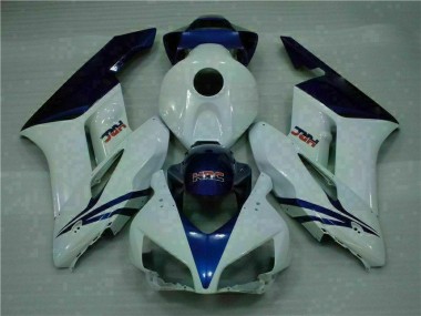 2004-2005 White Blue Honda CBR1000RR Complete Fairing Kit