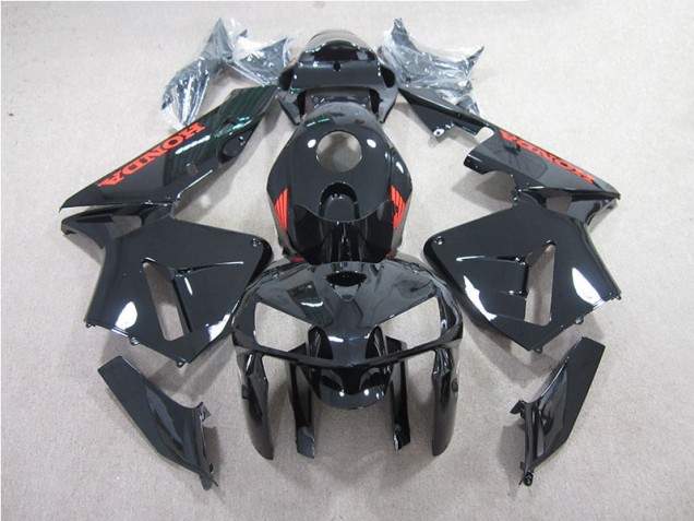 2005-2006 Black with Red Honda CBR600RR Motorcycle Fairings 2005-2006 Black with Red Honda CBR600RR Motorcycle Fairings
