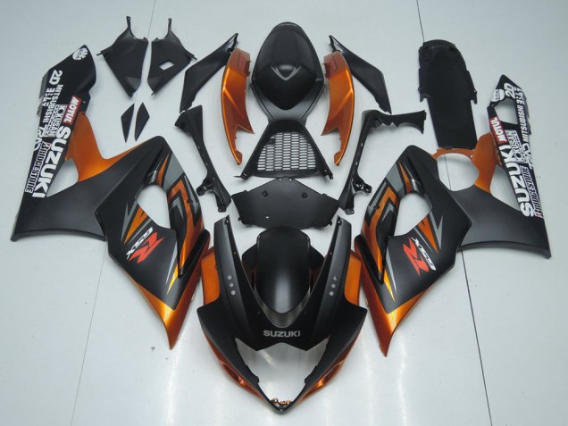 2005-2006 Brown and Matte Black Suzuki GSXR 1000 Motorcycle Fairings 2005-2006 Brown and Matte Black Suzuki GSXR 1000 Motorcycle Fairings
