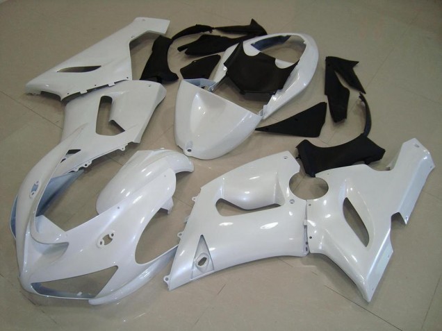 2005-2006 Dark Pearl White Kawasaki Ninja ZX6R Motorcycle Fairings 2005-2006 Dark Pearl White Kawasaki Ninja ZX6R Motorcycle Fairings
