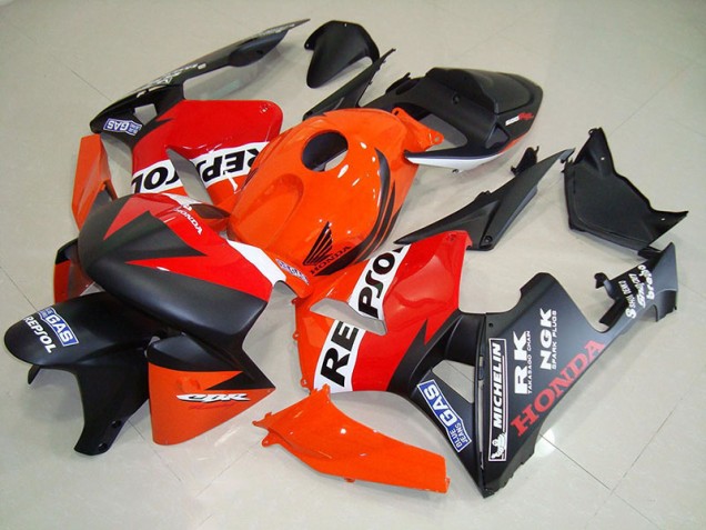 2005-2006 Matte Black Repsol Race Honda CBR600RR Motorcycle Fairings 2005-2006 Matte Black Repsol Race Honda CBR600RR Motorcycle Fairings
