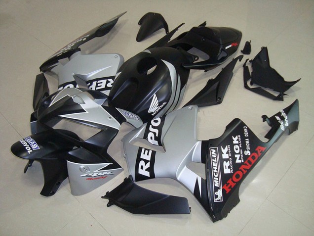 2005-2006 Matte Black Silver Repsol Honda CBR600RR Motorcycle Fairings 2005-2006 Matte Black Silver Repsol Honda CBR600RR Motorcycle Fairings