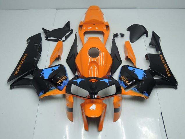 2005-2006 Orange Black Honda CBR600RR Motorcycle Fairings 2005-2006 Orange Black Honda CBR600RR Motorcycle Fairings