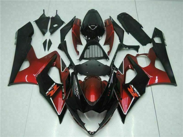 2005-2006 Red Black Suzuki GSXR 1000 Plastics Fairing Kits 2005-2006 Red Black Suzuki GSXR 1000 Plastics Fairing Kits