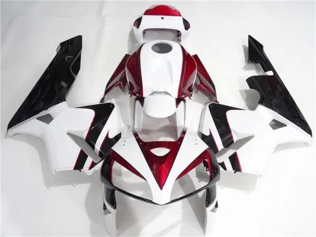 2005-2006 Red White Black Honda CBR600RR Motorcycle Fairings 2005-2006 Red White Black Honda CBR600RR Motorcycle Fairings