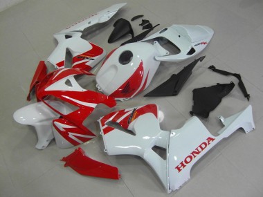 2005-2006 Red White Honda CBR600RR Motorcycle Fairings