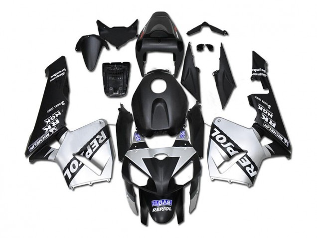 2005-2006 Silver Black Honda CBR600RR Motorcycle Fairings 2005-2006 Silver Black Honda CBR600RR Motorcycle Fairings