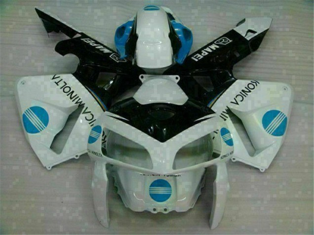 2005-2006 White Blue Honda CBR600RR Full Fairing Kit 2005-2006 White Blue Honda CBR600RR Full Fairing Kit