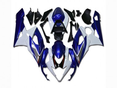 2005-2006 White Blue Suzuki GSXR 1000 Motorcycle Fairings