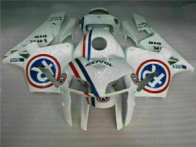 2005-2006 White Honda CBR600RR Plastics Fairing Kit 2005-2006 White Honda CBR600RR Plastics Fairing Kit