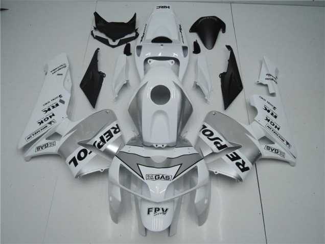2005-2006 White Silver Black Honda CBR600RR Motorcycle Fairings 2005-2006 White Silver Black Honda CBR600RR Motorcycle Fairings