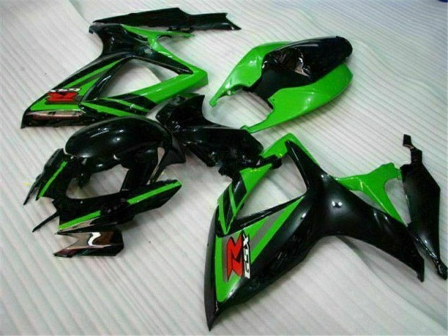 2006-2007 Black Green Suzuki GSXR 600/750 Motorcycle Fairings 2006-2007 Black Green Suzuki GSXR 600/750 Motorcycle Fairings