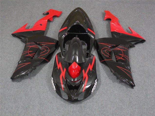 2006-2007 Black Red Kawasaki Ninja ZX10R Motorcycle Fairings 2006-2007 Black Red Kawasaki Ninja ZX10R Motorcycle Fairings