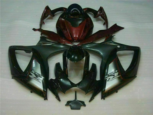 2006-2007 Black Red Suzuki GSXR 600/750 Motorcycle Fairings & Bodywork