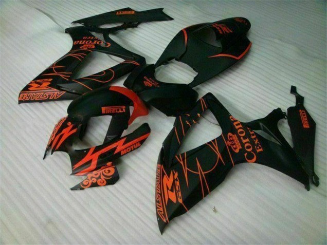 2006-2007 Black Suzuki GSXR 600/750 Motorcycle Fairings Replacement