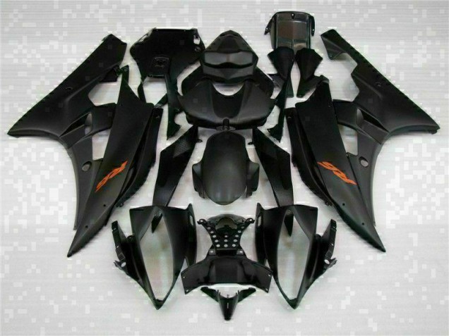 2006-2007 Black Yamaha YZF R6 Motorcycle Fairings & Plastics 2006-2007 Black Yamaha YZF R6 Motorcycle Fairings & Plastics