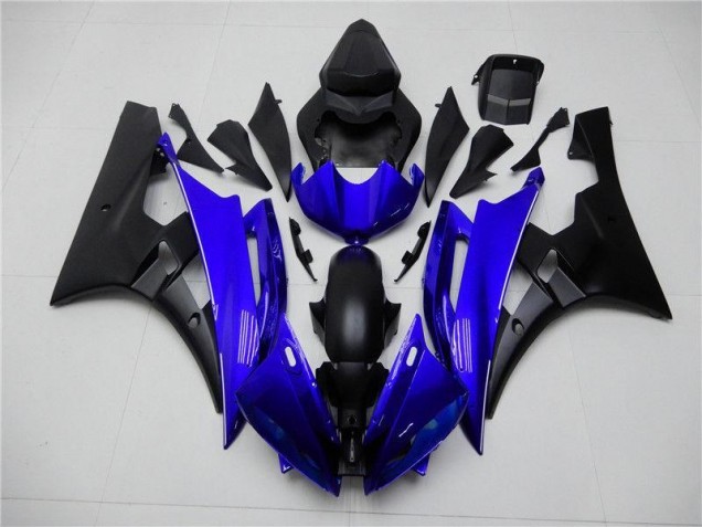 2006-2007 Blue Black Yamaha YZF R6 Motorcycle Fairings & Bodywork 2006-2007 Blue Black Yamaha YZF R6 Motorcycle Fairings & Bodywork