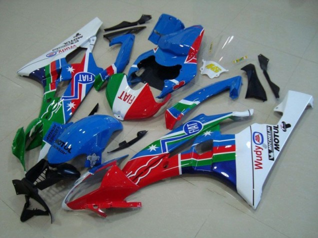 2006-2007 Blue Red White Green Yamaha YZF R6 Motorcycle Fairings 2006-2007 Blue Red White Green Yamaha YZF R6 Motorcycle Fairings
