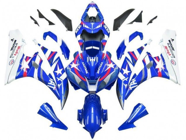 2006-2007 Blue Star Fiat Yamaha YZF R6 Motorcycle Fairings 2006-2007 Blue Star Fiat Yamaha YZF R6 Motorcycle Fairings