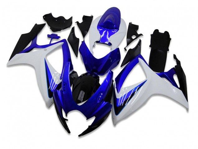 2006-2007 Blue White Suzuki GSXR 600/750 Fairing Kit