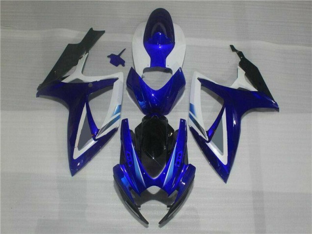 2006-2007 Blue White Suzuki GSXR 600/750 Motorcycle Fairings & Bodywork 2006-2007 Blue White Suzuki GSXR 600/750 Motorcycle Fairings & Bodywork