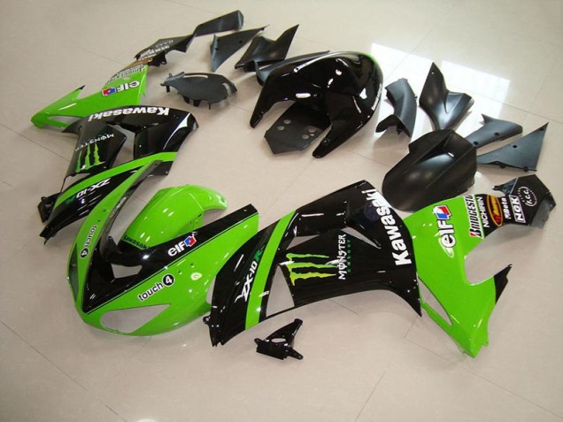 2006-2007 Green Monster Kawasaki Ninja ZX10R Full Fairing Kit 2006-2007 Green Monster Kawasaki Ninja ZX10R Full Fairing Kit