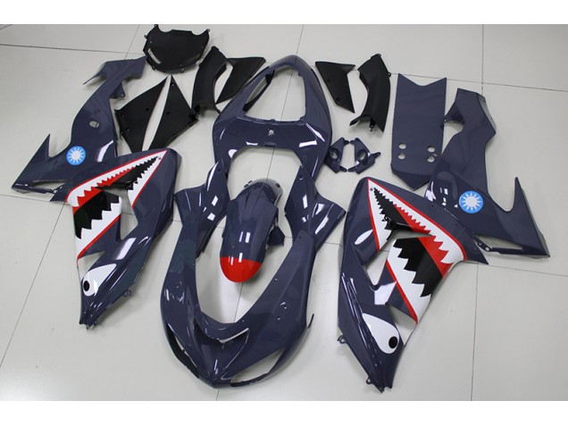 2006-2007 Grey Shark Kawasaki Ninja ZX10R Motorcycle Fairings 2006-2007 Grey Shark Kawasaki Ninja ZX10R Motorcycle Fairings