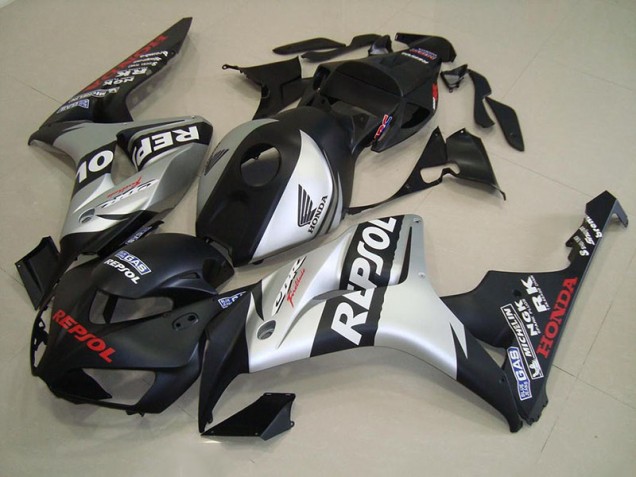 2006-2007 Matte Black Silver Repsol Honda CBR1000RR Motorcycle Fairings 2006-2007 Matte Black Silver Repsol Honda CBR1000RR Motorcycle Fairings