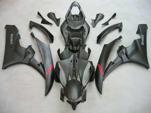 2006-2007 Matte Black Yamaha YZF R6 Motorcycle Fairings 2006-2007 Matte Black Yamaha YZF R6 Motorcycle Fairings