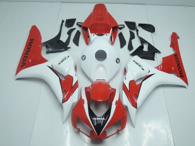 2006-2007 Orange Red and White Honda CBR1000RR Motorcycle Fairings