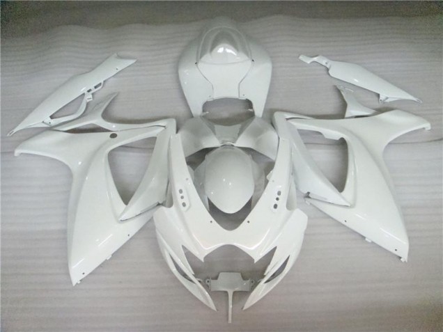2006-2007 Pearl White Suzuki GSXR 600/750 Motorcycle Fairings 2006-2007 Pearl White Suzuki GSXR 600/750 Motorcycle Fairings