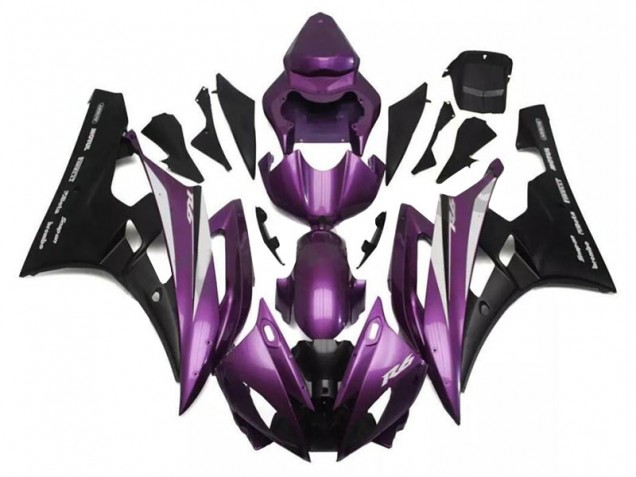 2006-2007 Purple Black Yamaha YZF R6 Motorcycle Fairings 2006-2007 Purple Black Yamaha YZF R6 Motorcycle Fairings