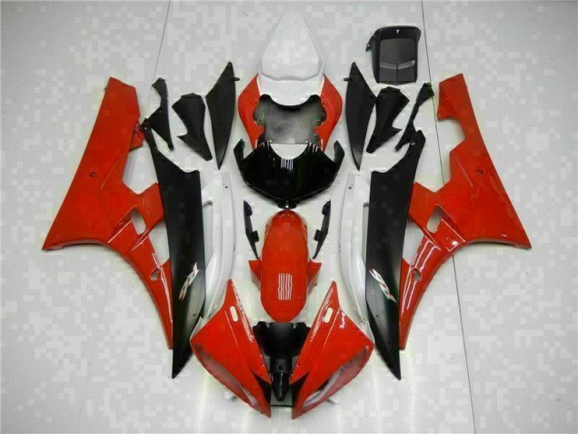 2006-2007 Red Black Yamaha YZF R6 Motorcycle Fairings 2006-2007 Red Black Yamaha YZF R6 Motorcycle Fairings