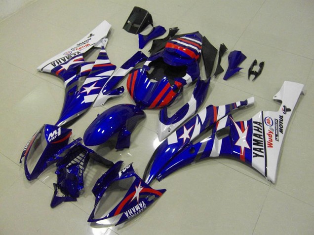 2006-2007 Red Blue Star Yamaha YZF R6 Motorcycle Fairings 2006-2007 Red Blue Star Yamaha YZF R6 Motorcycle Fairings