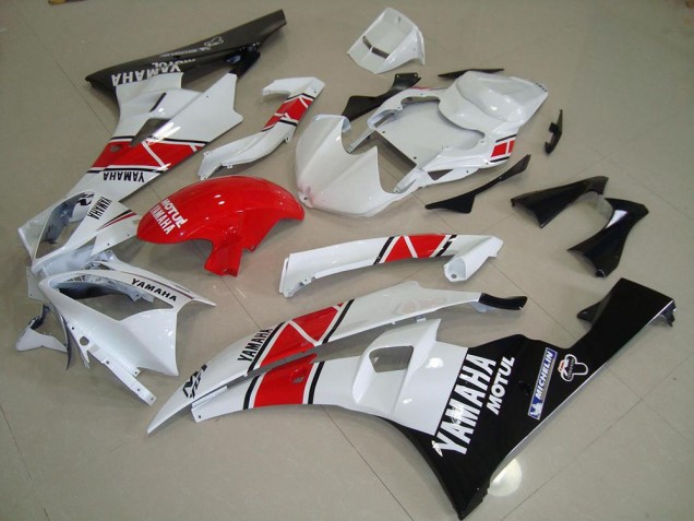 2006-2007 Red White Black Yamaha YZF R6 Motorcycle Fairings & Bodywork 2006-2007 Red White Black Yamaha YZF R6 Motorcycle Fairings & Bodywork