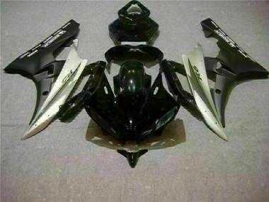 2006-2007 Silver Black Yamaha YZF R6 Full Fairing Kit