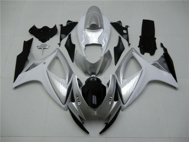 2006-2007 Silver Suzuki GSXR 600/750 Motorcycle Fairings & Bodywork