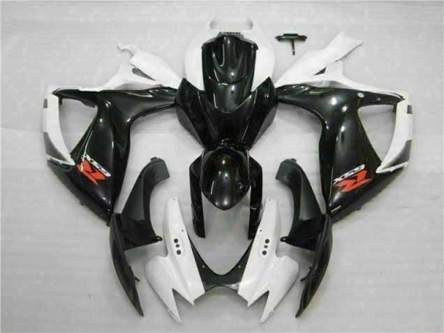 2006-2007 White Black Suzuki GSXR 600/750 Motorcycle Fairings & Bodywork 2006-2007 White Black Suzuki GSXR 600/750 Motorcycle Fairings & Bodywork