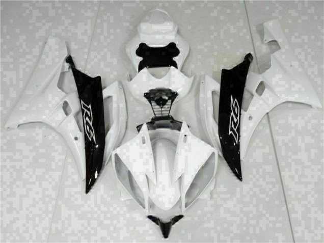 2006-2007 White Black Yamaha YZF R6 Abs Motorcycle Fairings 2006-2007 White Black Yamaha YZF R6 Abs Motorcycle Fairings