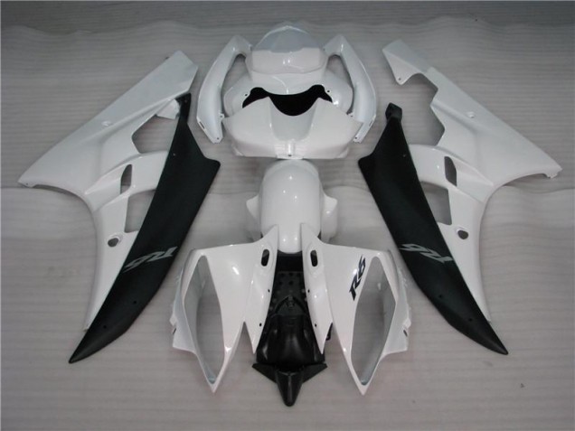 2006-2007 White Black Yamaha YZF R6 Motorcycle Fairings & Bodywork 2006-2007 White Black Yamaha YZF R6 Motorcycle Fairings & Bodywork