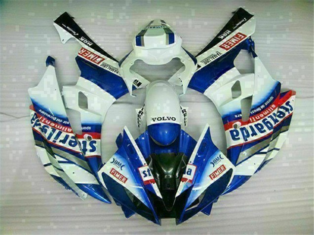 2006-2007 White Blue Yamaha YZF R6 Motorcycle Fairings 2006-2007 White Blue Yamaha YZF R6 Motorcycle Fairings