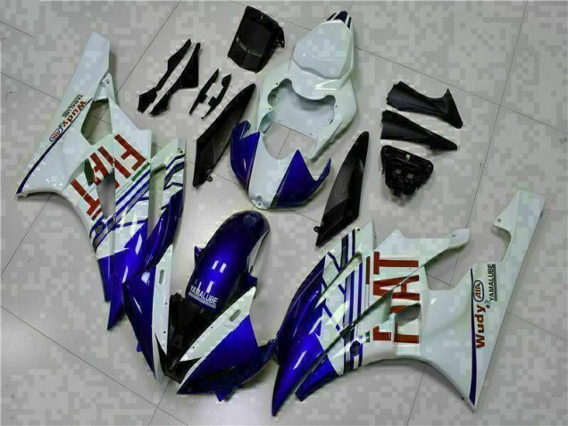 2006-2007 White Blue Yamaha YZF R6 Motorcycle Fairings & Bodywork 2006-2007 White Blue Yamaha YZF R6 Motorcycle Fairings & Bodywork