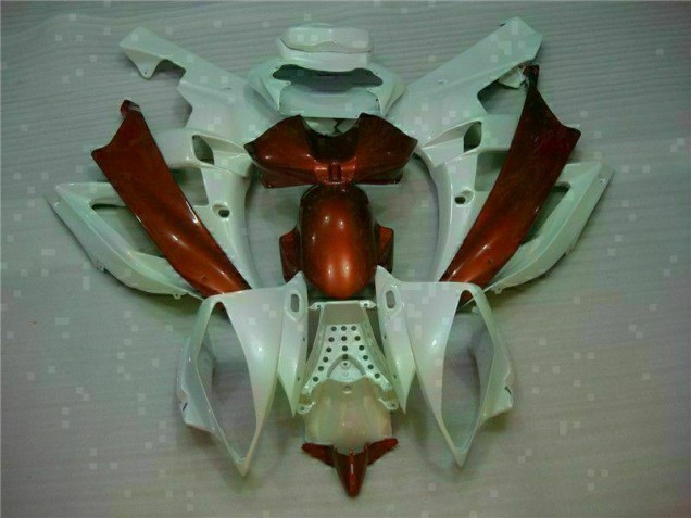 2006-2007 White Brown Yamaha YZF R6 Motorcycle Fairings 2006-2007 White Brown Yamaha YZF R6 Motorcycle Fairings