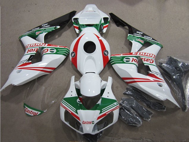 2006-2007 White Green Red Castrol Honda CBR1000RR Motorcycle Fairings 2006-2007 White Green Red Castrol Honda CBR1000RR Motorcycle Fairings