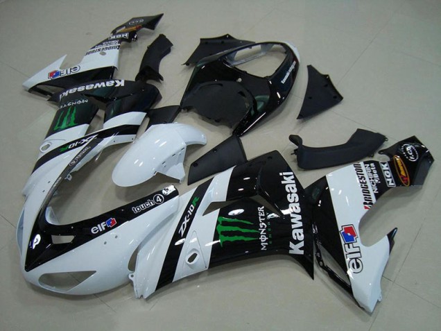 2006-2007 White Monster Kawasaki Ninja ZX10R Motorcycle Fairings 2006-2007 White Monster Kawasaki Ninja ZX10R Motorcycle Fairings