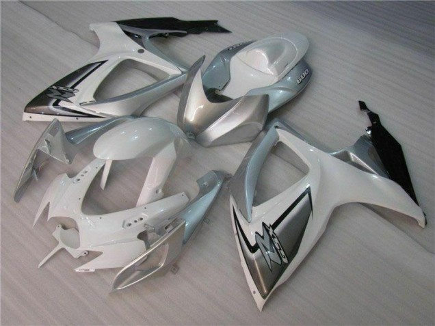 2006-2007 White Silver Suzuki GSXR 600/750 Full Fairing Kit 2006-2007 White Silver Suzuki GSXR 600/750 Full Fairing Kit