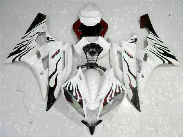 2006-2007 White Yamaha YZF R6 Motorcycle Fairings 2006-2007 White Yamaha YZF R6 Motorcycle Fairings
