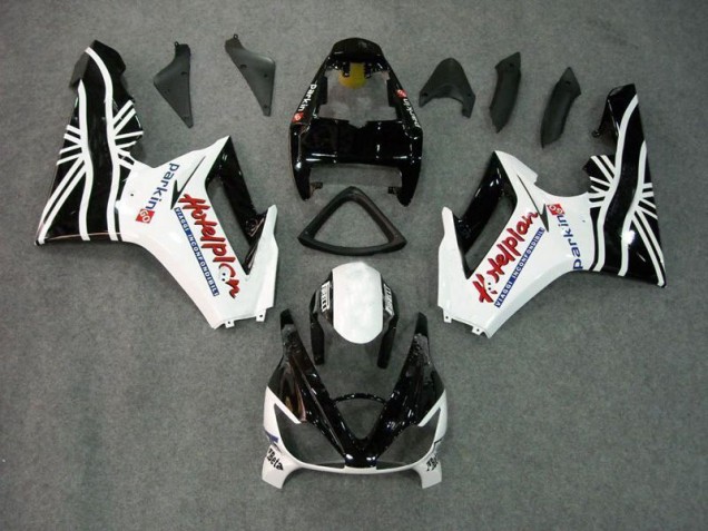 2006-2008 Black White Triumph Daytona 675 Triple Motorcycle Fairings & Bodywork 2006-2008 Black White Triumph Daytona 675 Triple Motorcycle Fairings & Bodywork