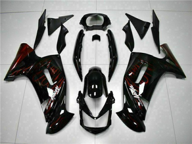 2006-2008 Red Flame Kawasaki Ninja EX650 Motorcycle Fairings 2006-2008 Red Flame Kawasaki Ninja EX650 Motorcycle Fairings